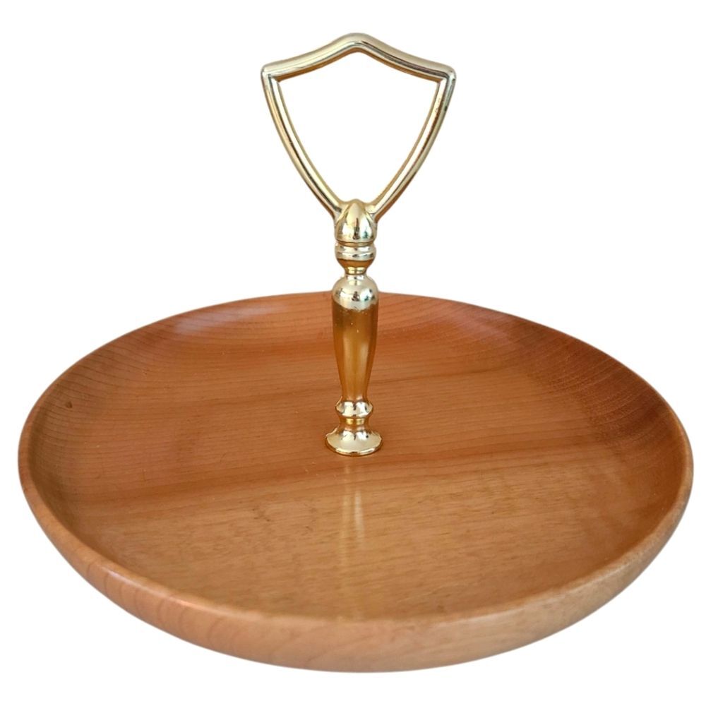vintage mcm mid century modern oregon myrtlewood candy and nut dish